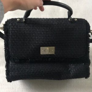 Kate Spade Black Woven Tweed Bag
